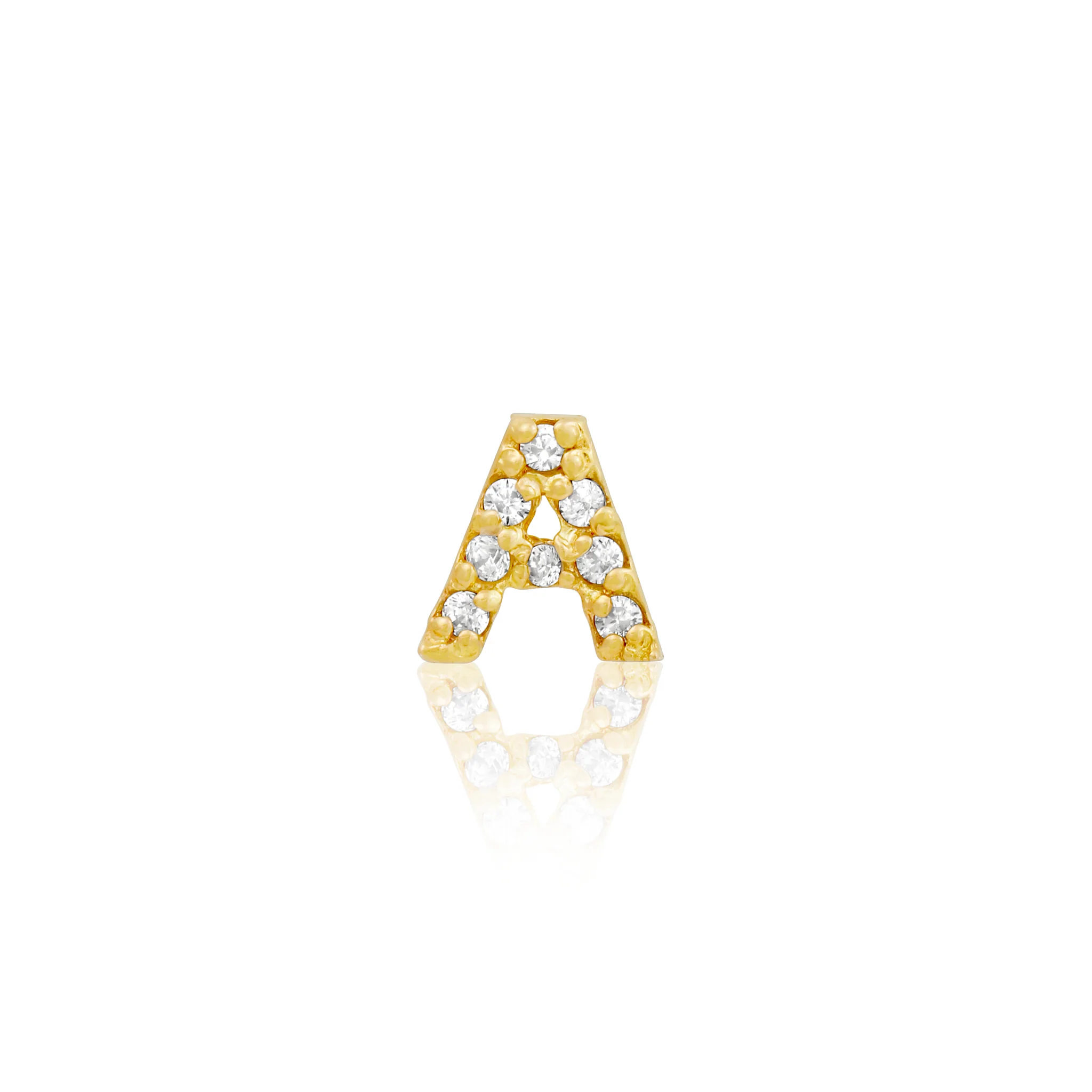 10k Solid Gold Initial Stud - Image 3