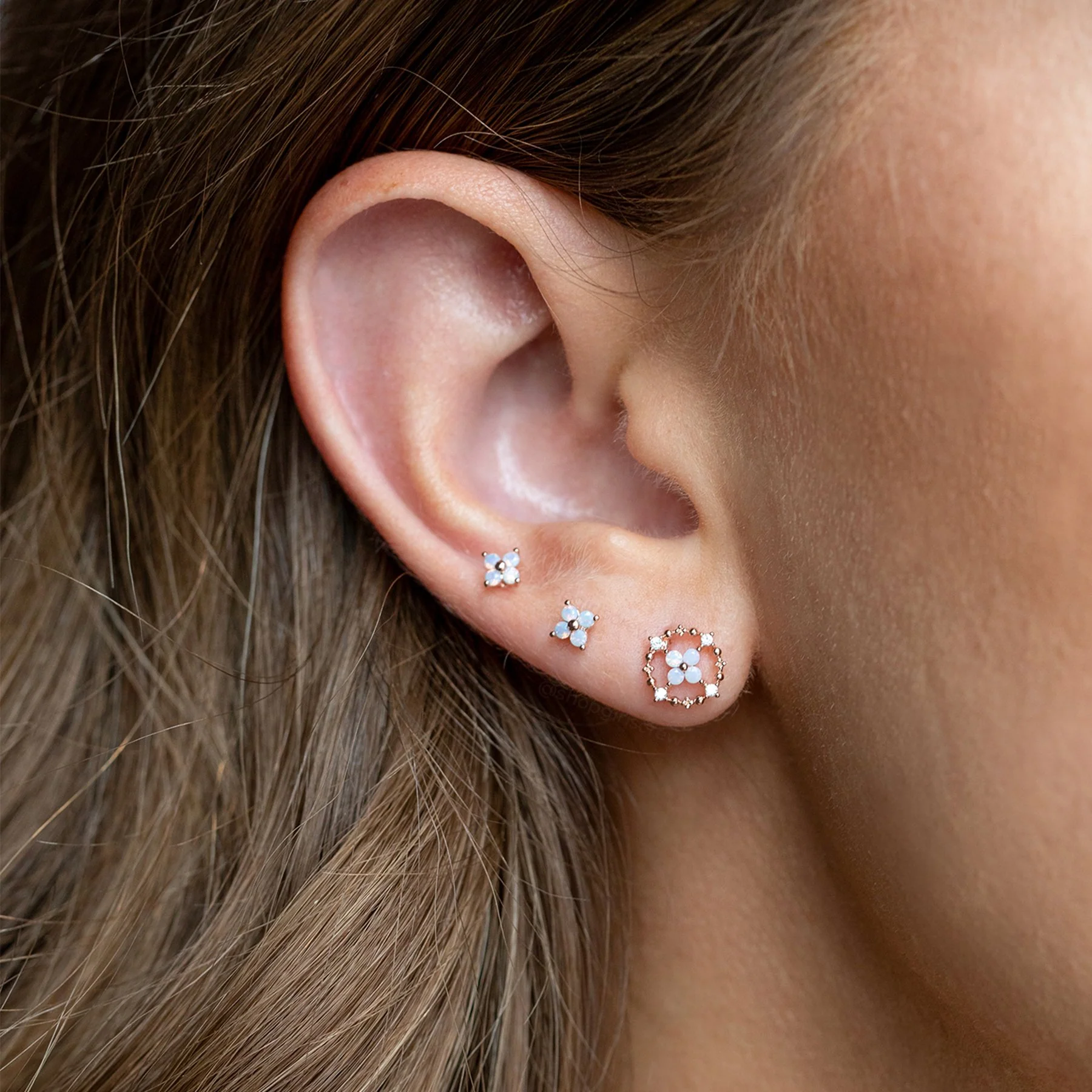 Blue Blossom Piercing Style Earring - Image 6