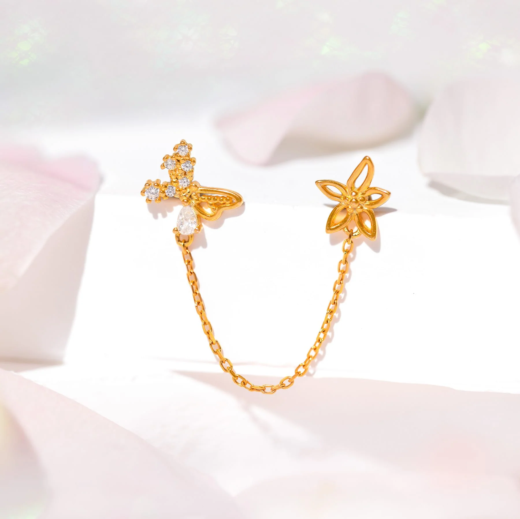 Butterfly Effect Flat Back Double Earring - Image 4