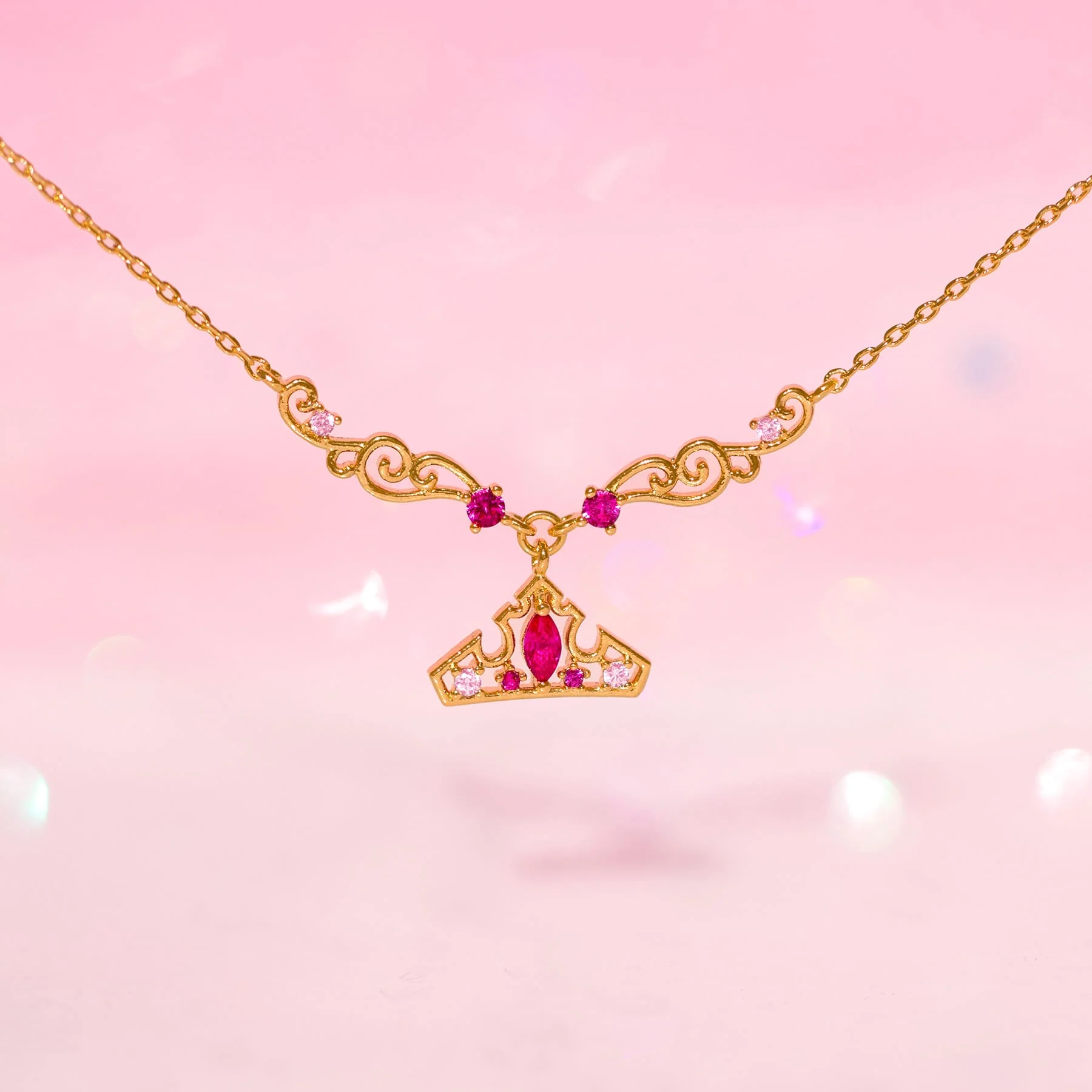 Disney Princess Sleeping Beauty Aurora Crown Necklace - Image 3