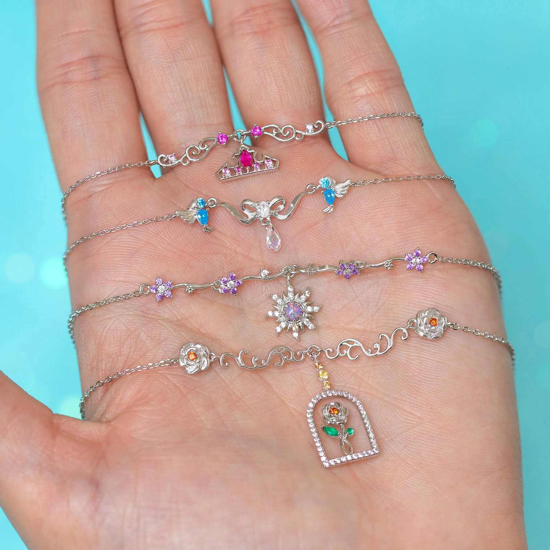 Disney Princess Sleeping Beauty Aurora Crown Necklace - Image 8