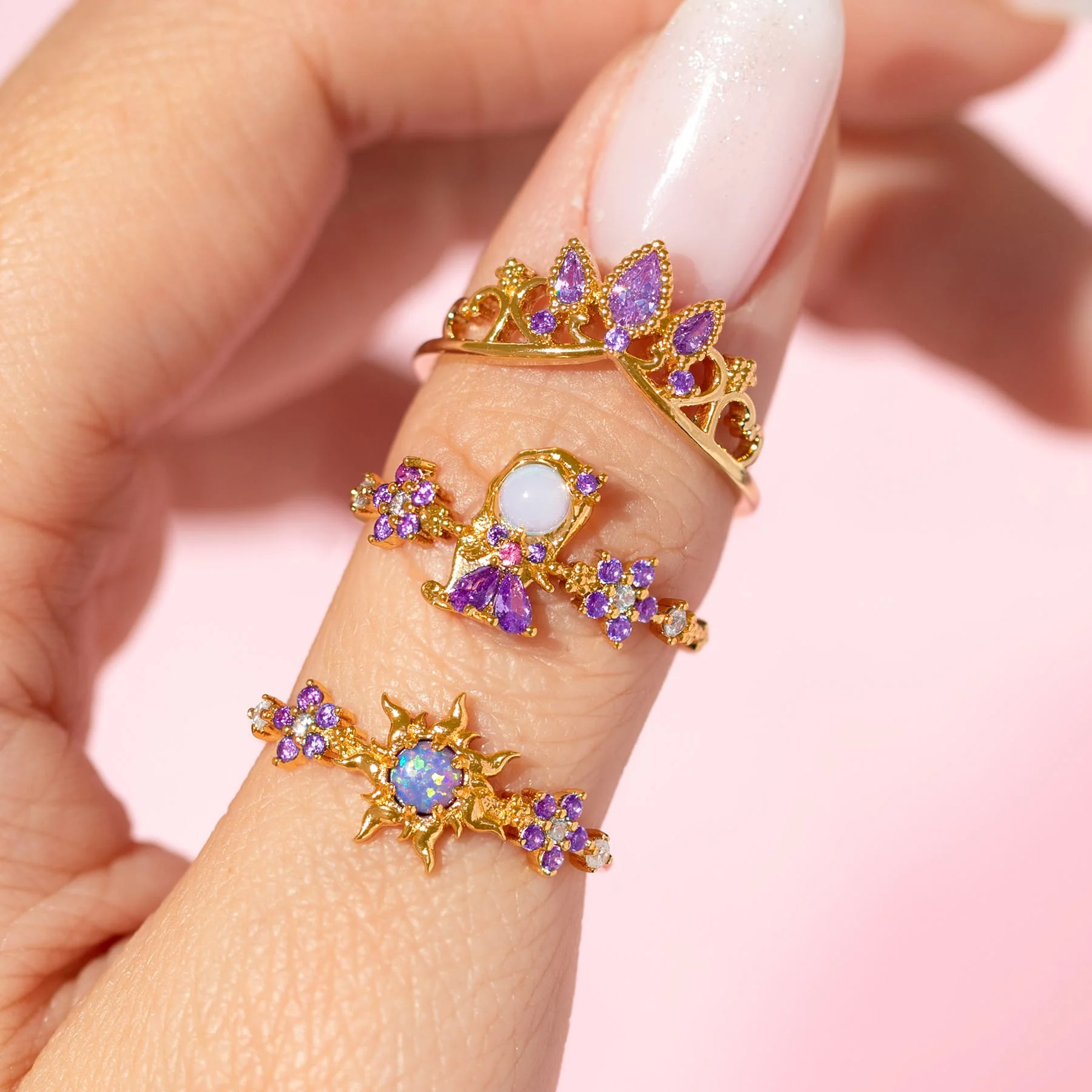 Disney Princess Tangled Rapunzel Crown Sterling Silver Ring - Image 3