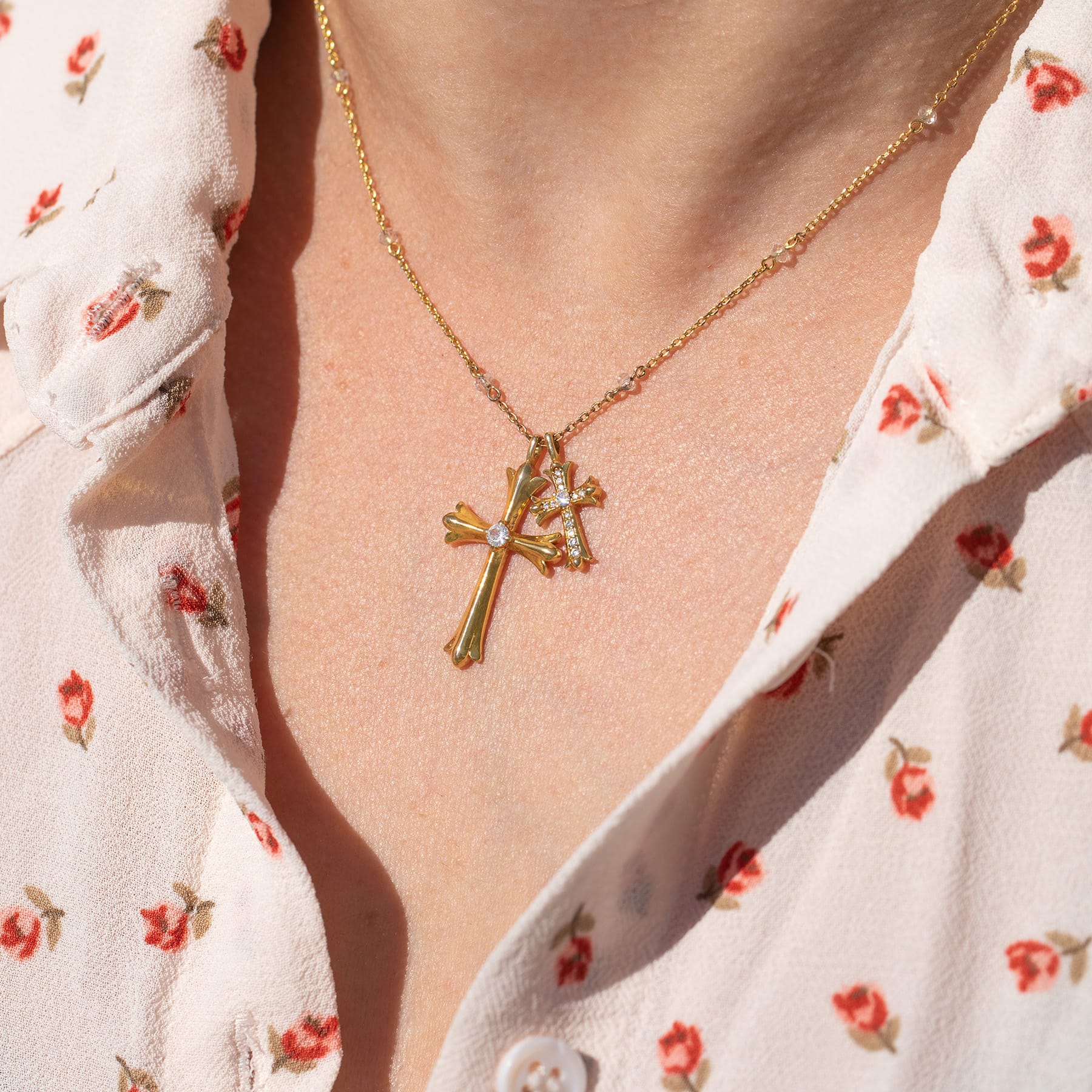 Double Crossed Necklace - Image 2