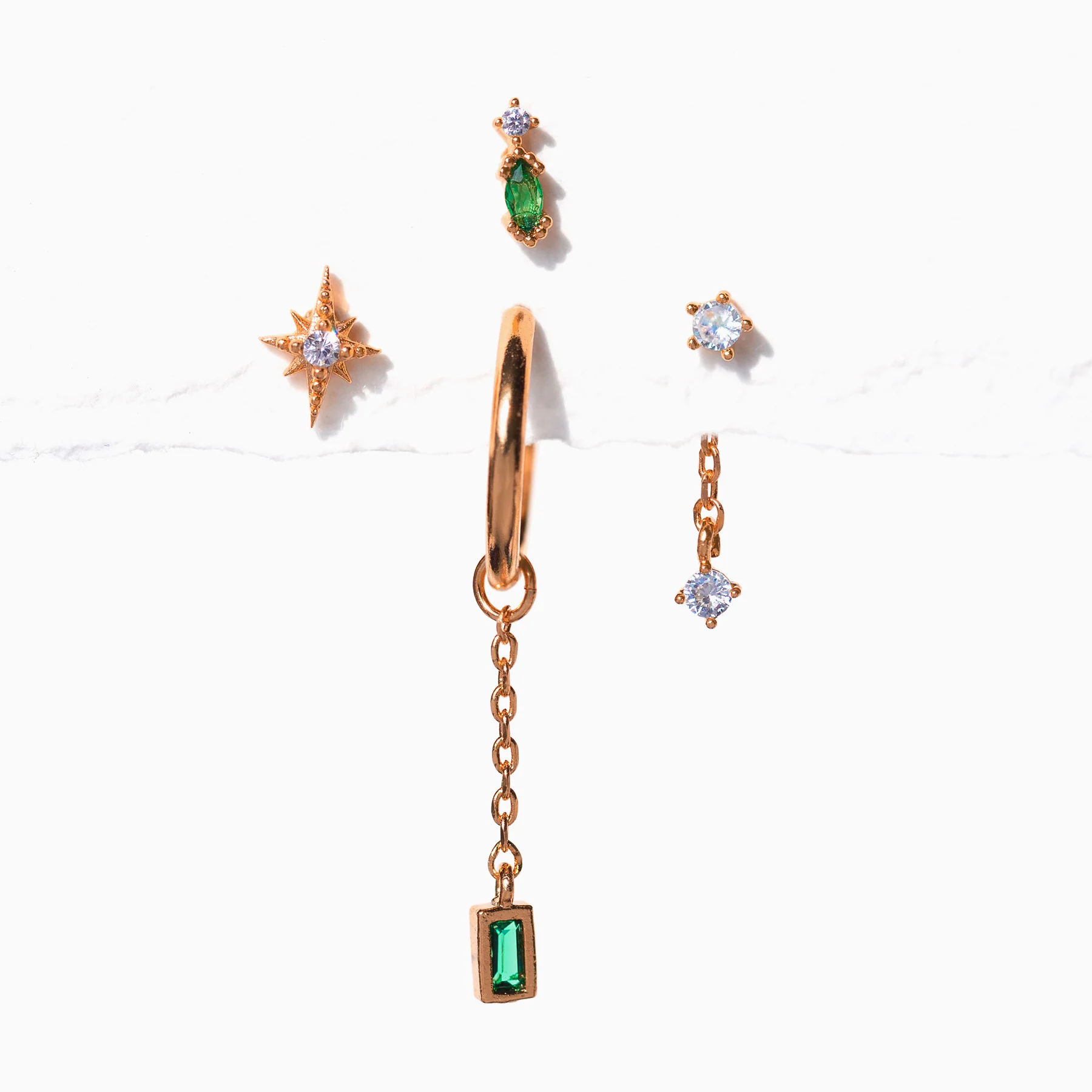 Emerald Dreamscape Interchangeable Earring Set - Image 5