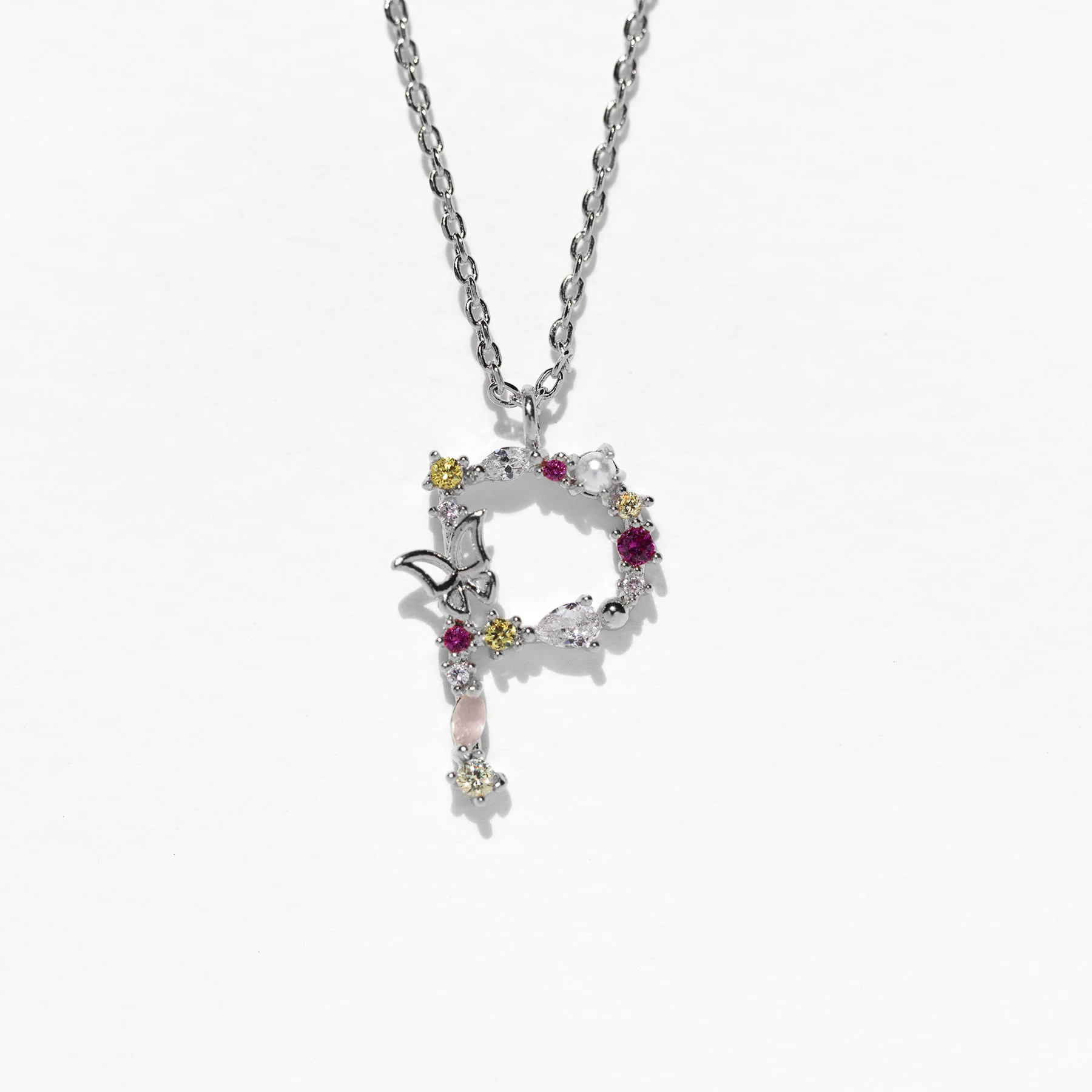 Flutterfly Stone Initial Necklace - Image 53