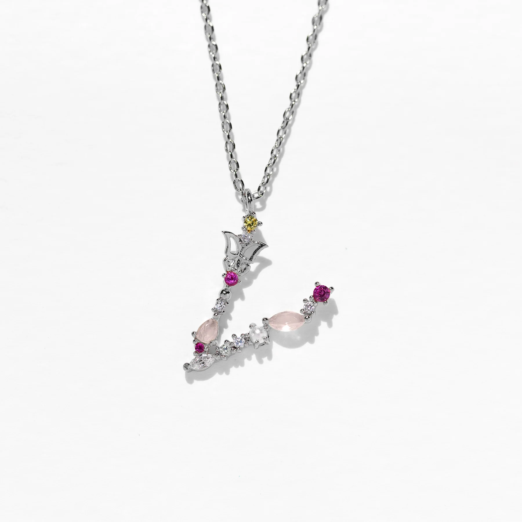 Flutterfly Stone Initial Necklace - Image 71