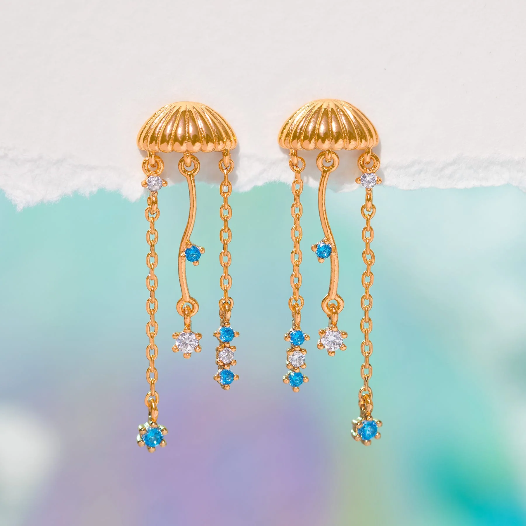 Jellyfish Dangle Earrings - Image 3