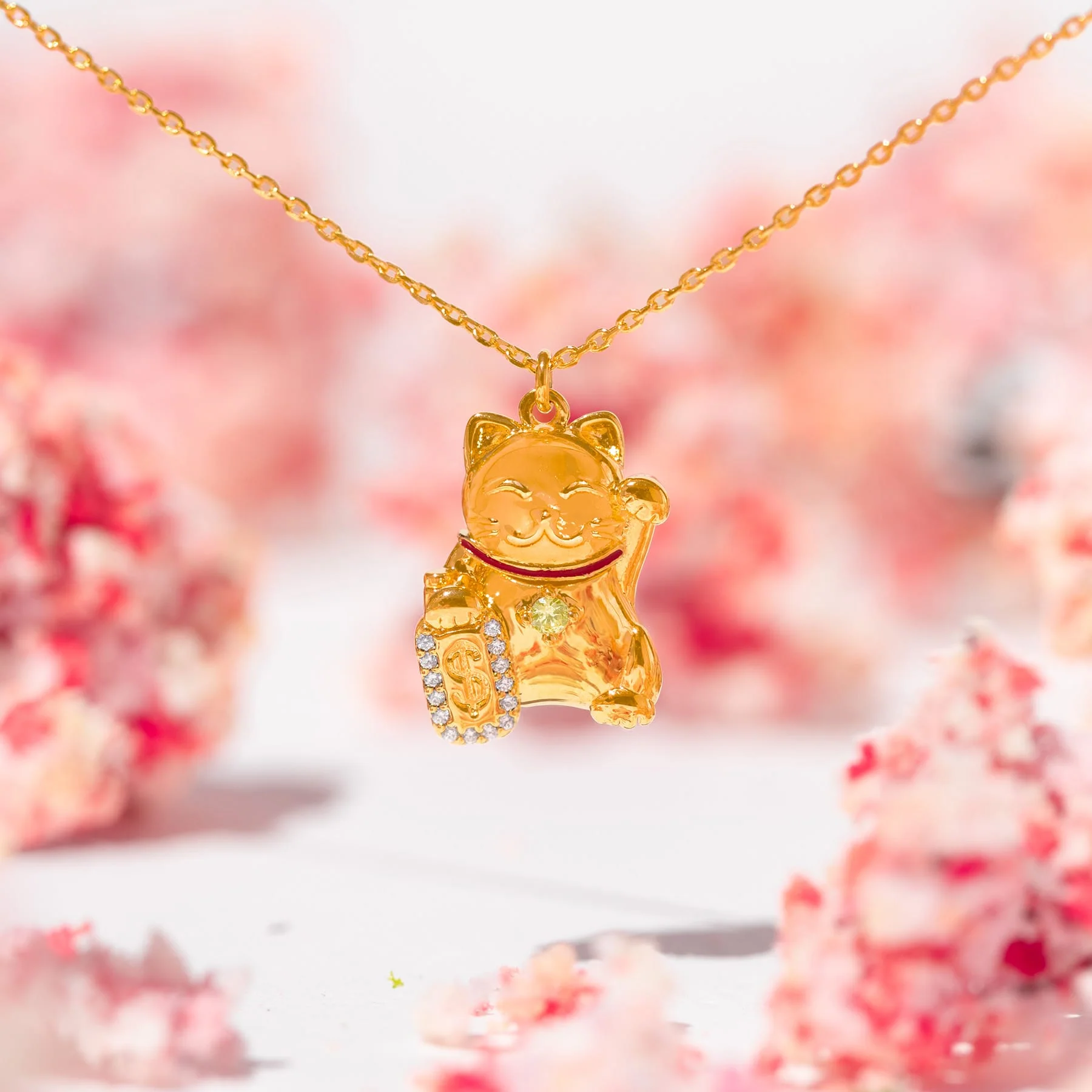 Lucky Cat Locket Necklace - Image 3