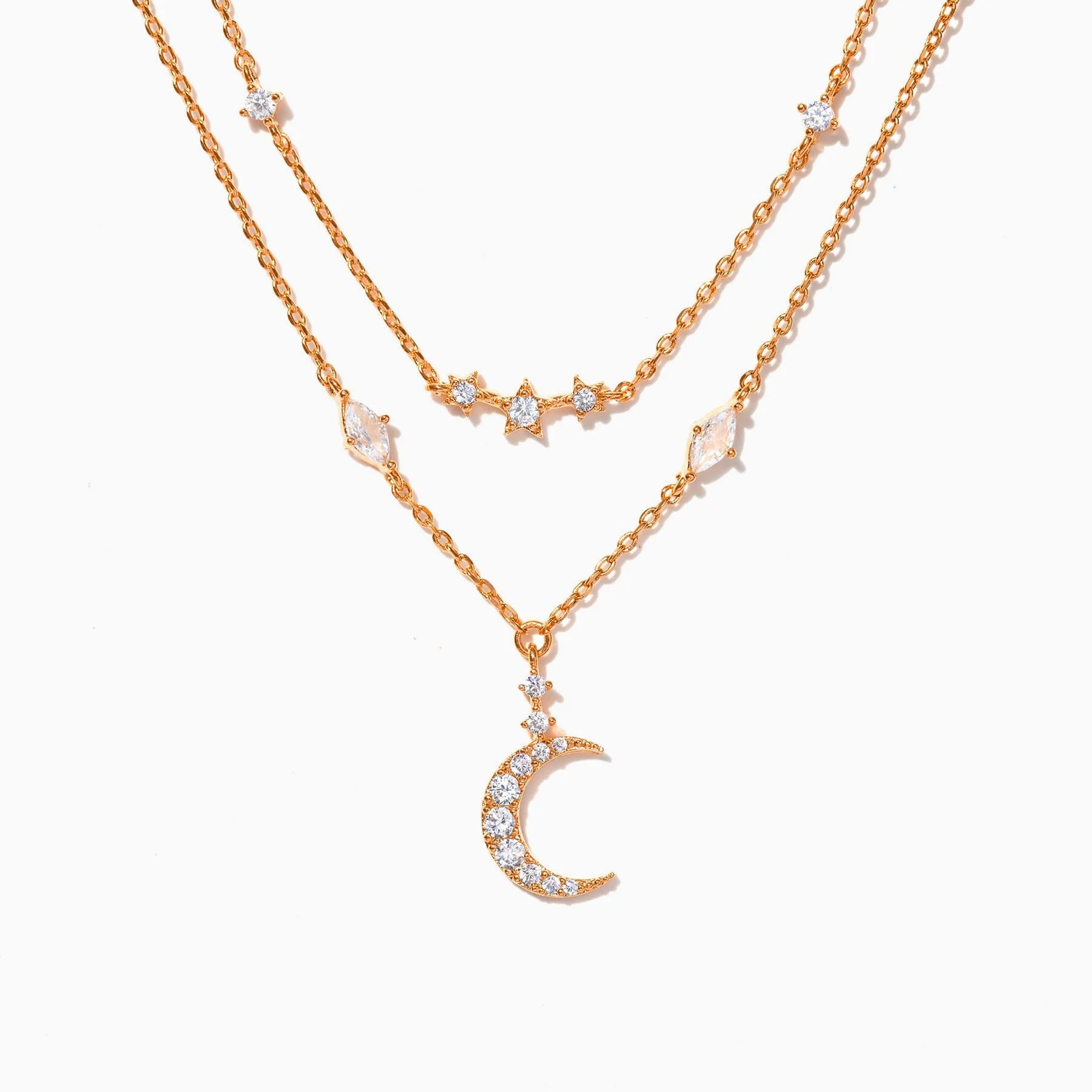 Moon & Stars Layered Necklace - Image 4