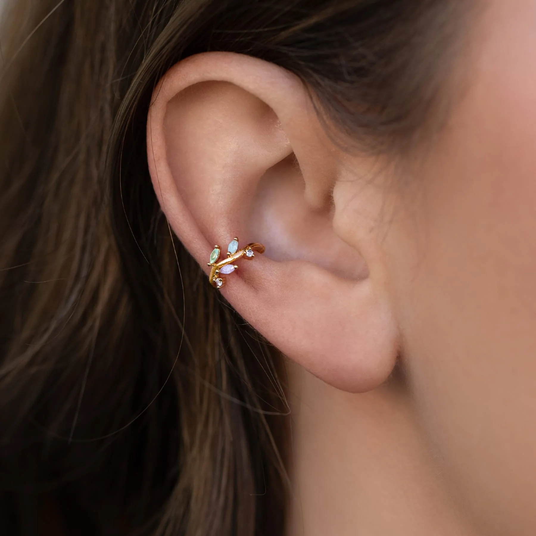 Pastel Leaf Ear Cuff - Image 2