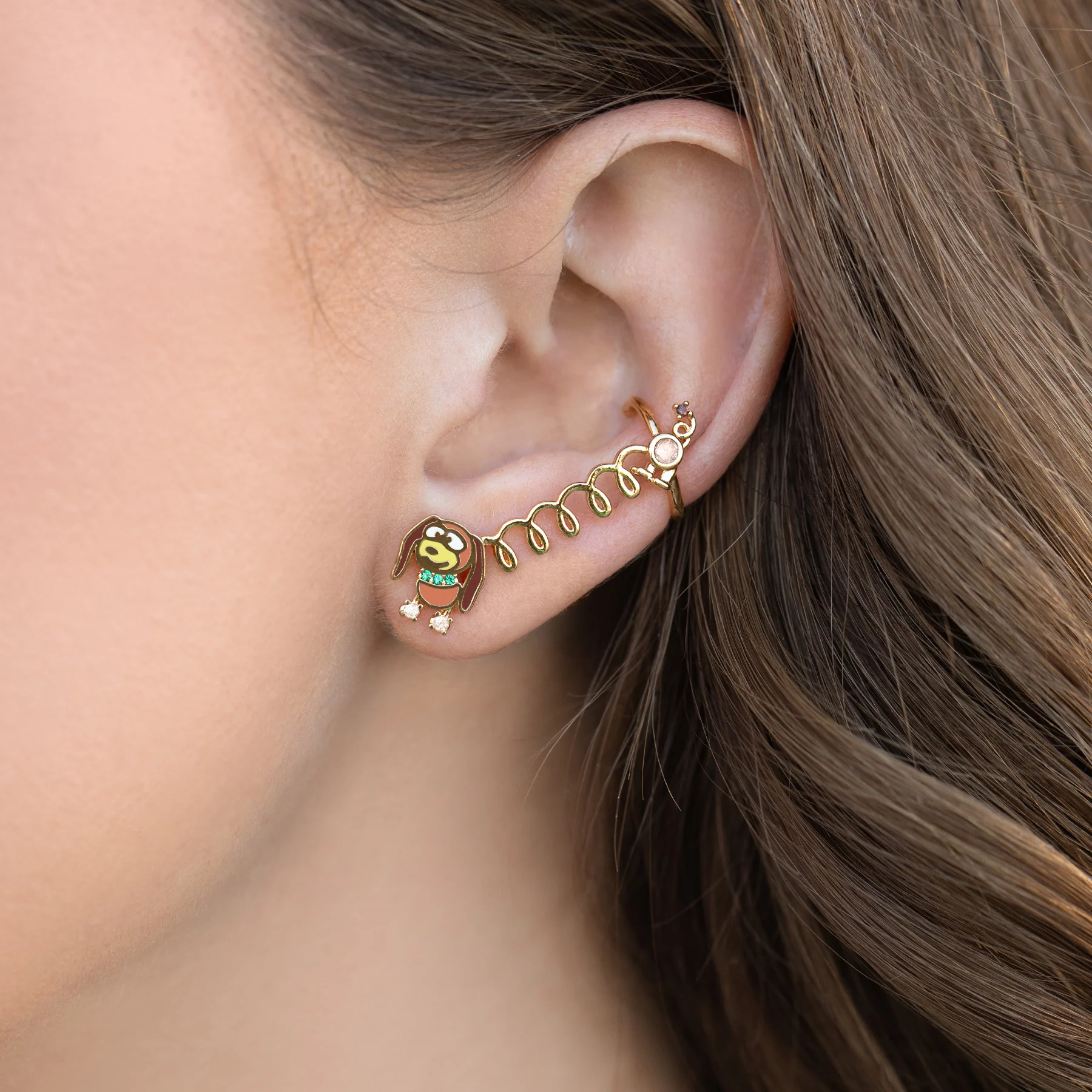 Pixar Toy Story Slinky Dog Stud + Ear Cuff - Image 2