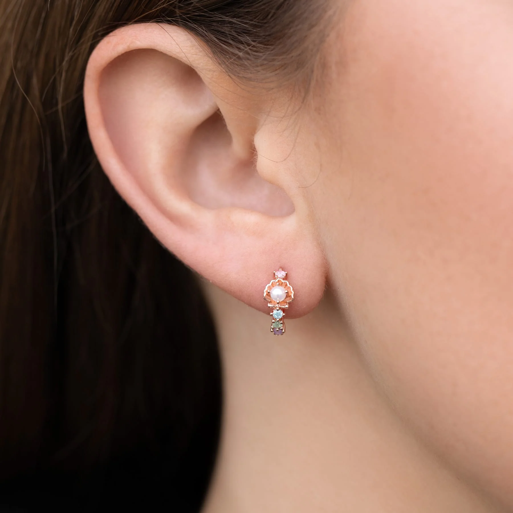 Saltwater Pearl Hoops - Image 8