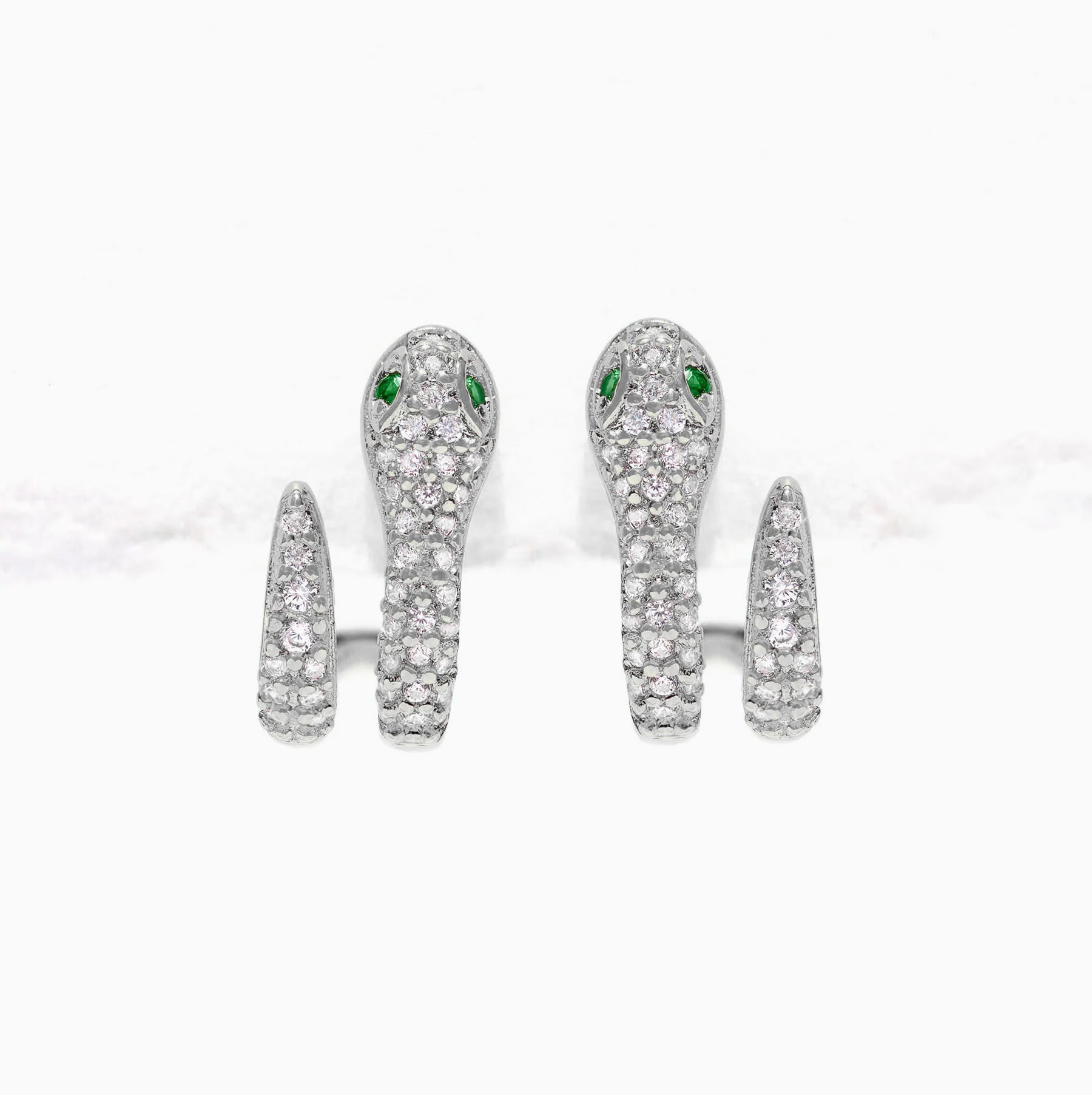 Snake Pavé Hoops - Image 6