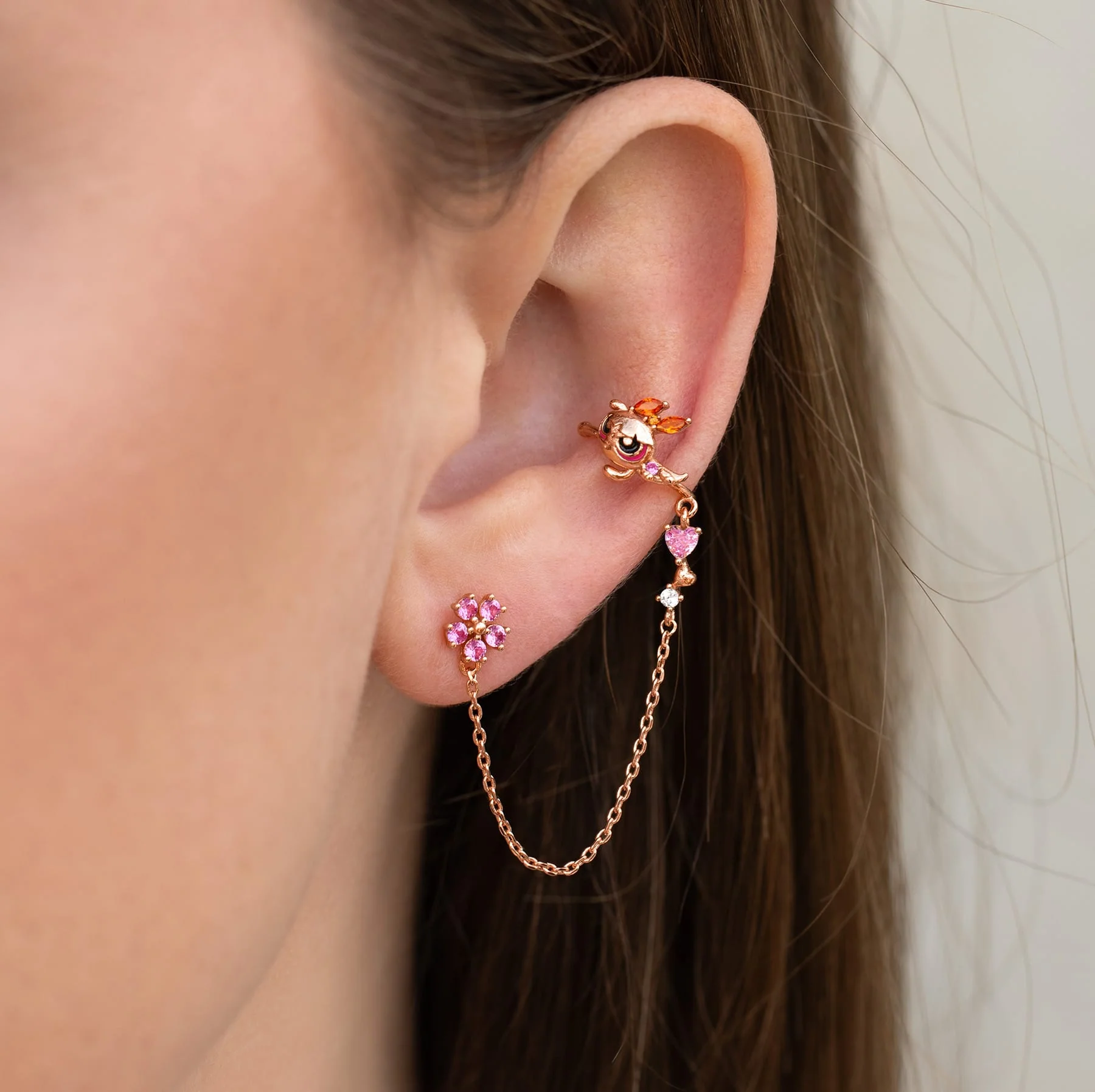 The Powerpuff Girls Blossom Stud + Ear Cuff - Image 6