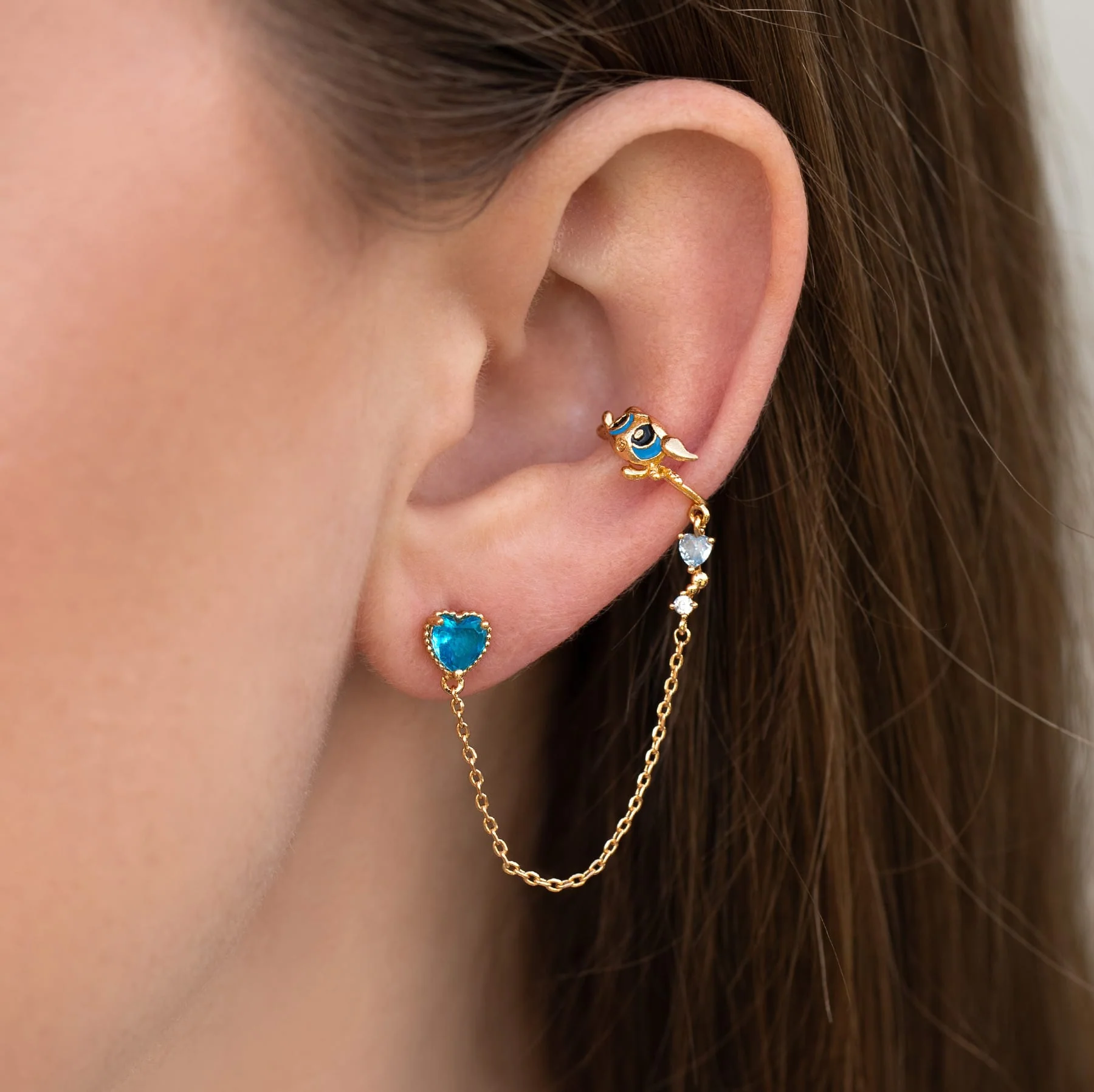 The Powerpuff Girls Bubbles Stud + Ear Cuff - Image 2