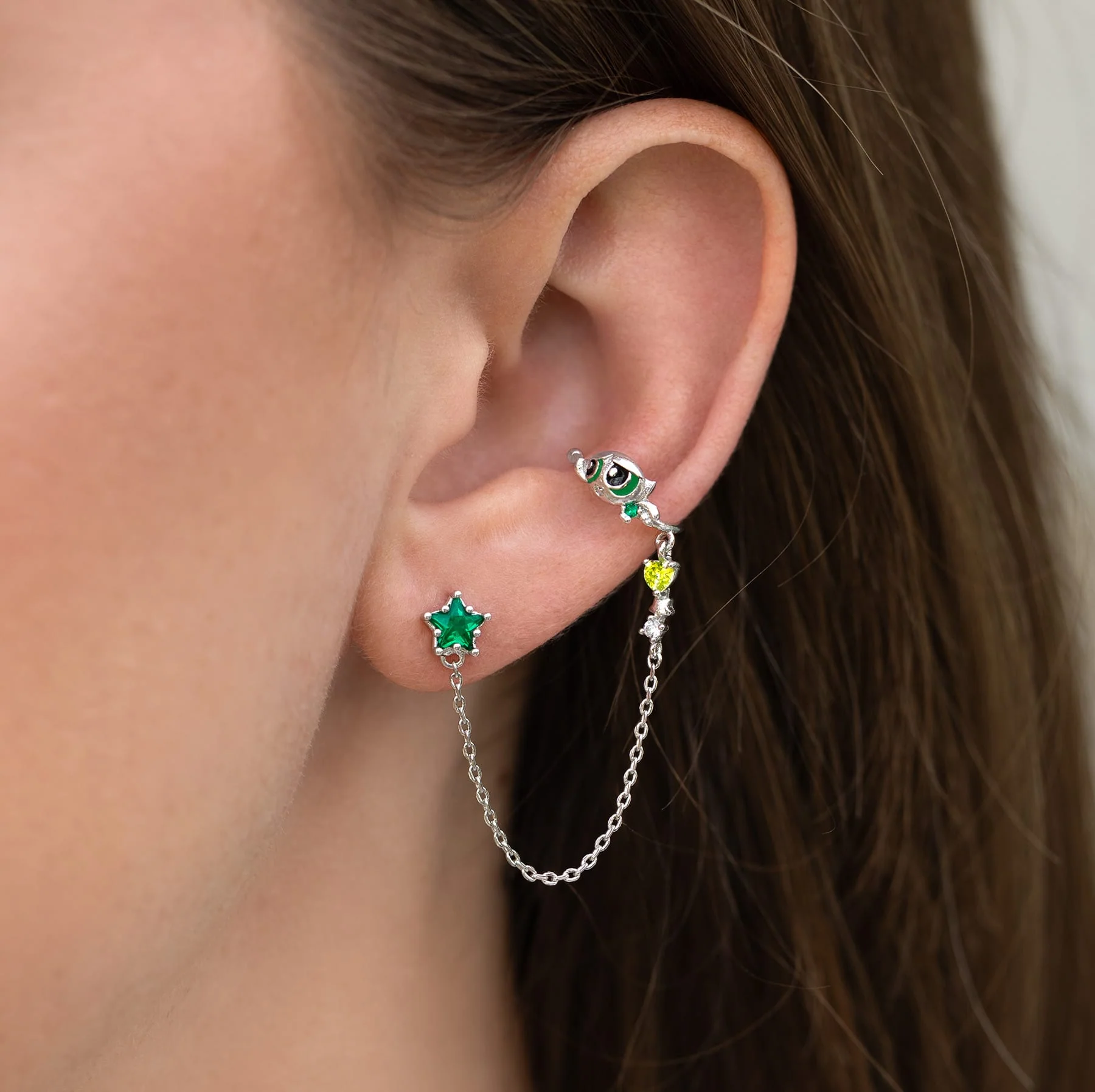 The Powerpuff Girls Buttercup Stud + Ear Cuff - Image 8
