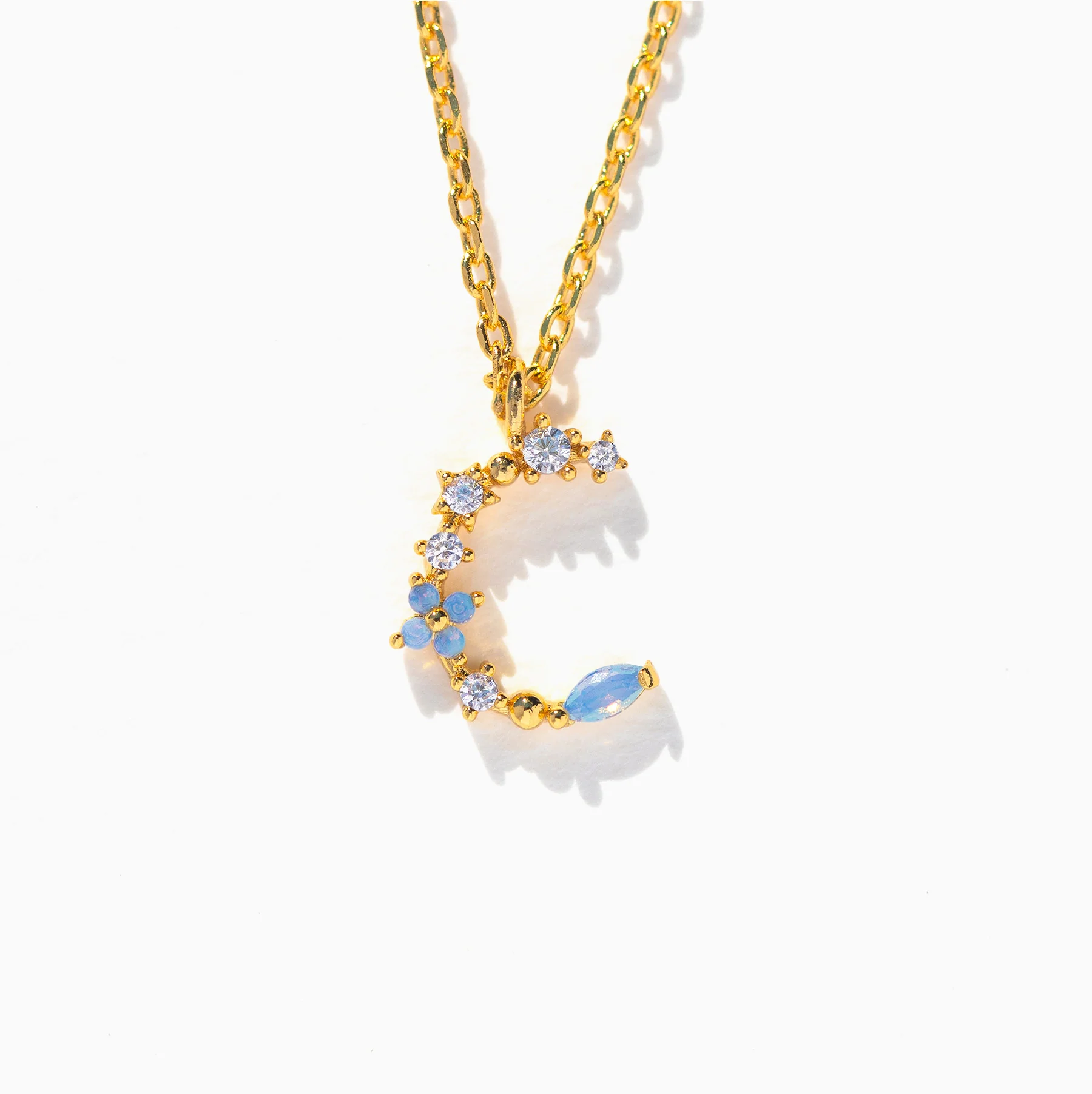 True Blossom Lowercase Initial Necklace - Image 5